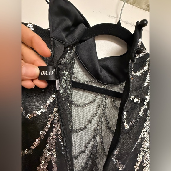 Shein Elegant Black and Silver Sequin Dress Size Large - Picture 10 of 11